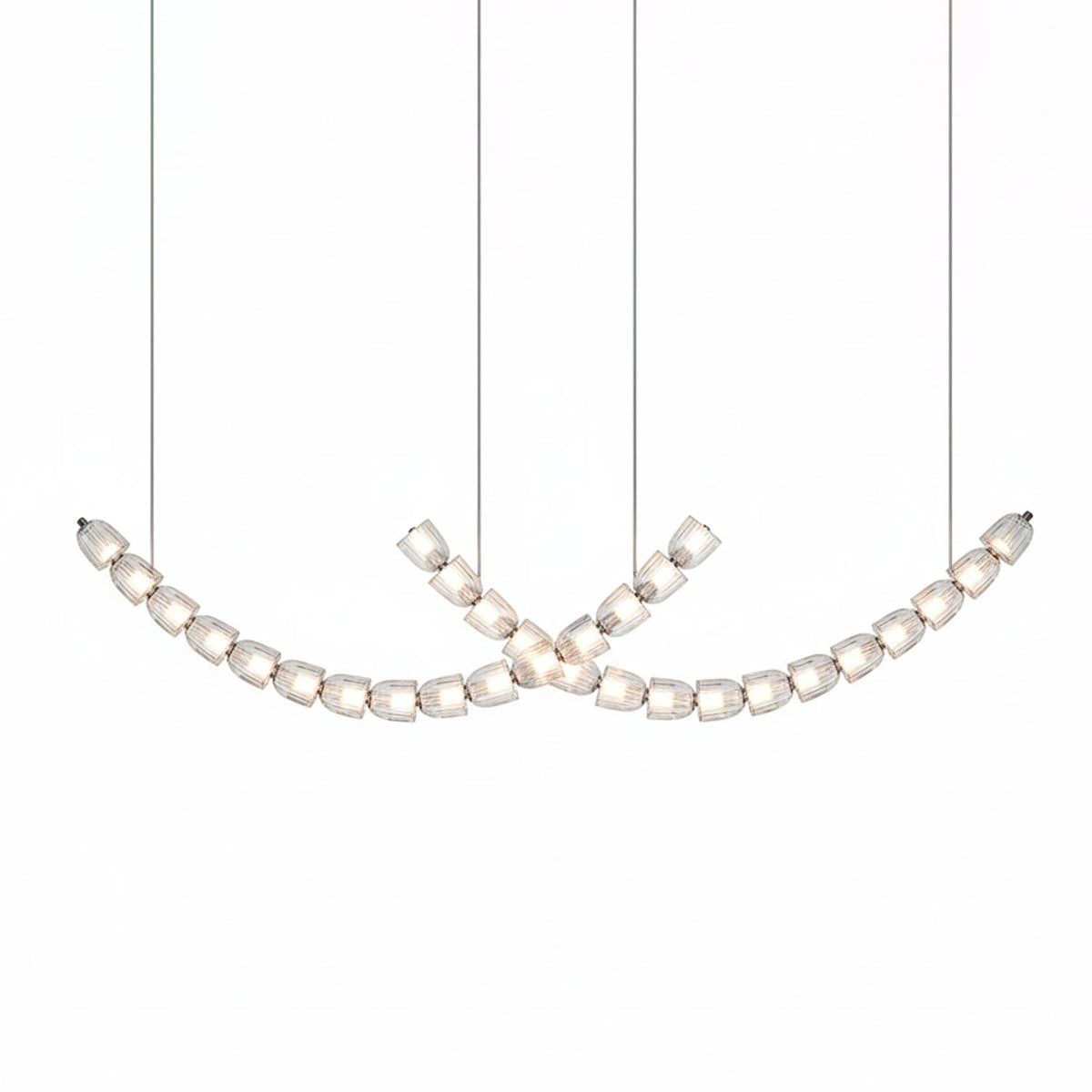 Gabriel Curved LED Chandelier — Customizable Modern Statement Light