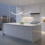 Gabriel Curved LED Chandelier — Customizable Modern Statement Light