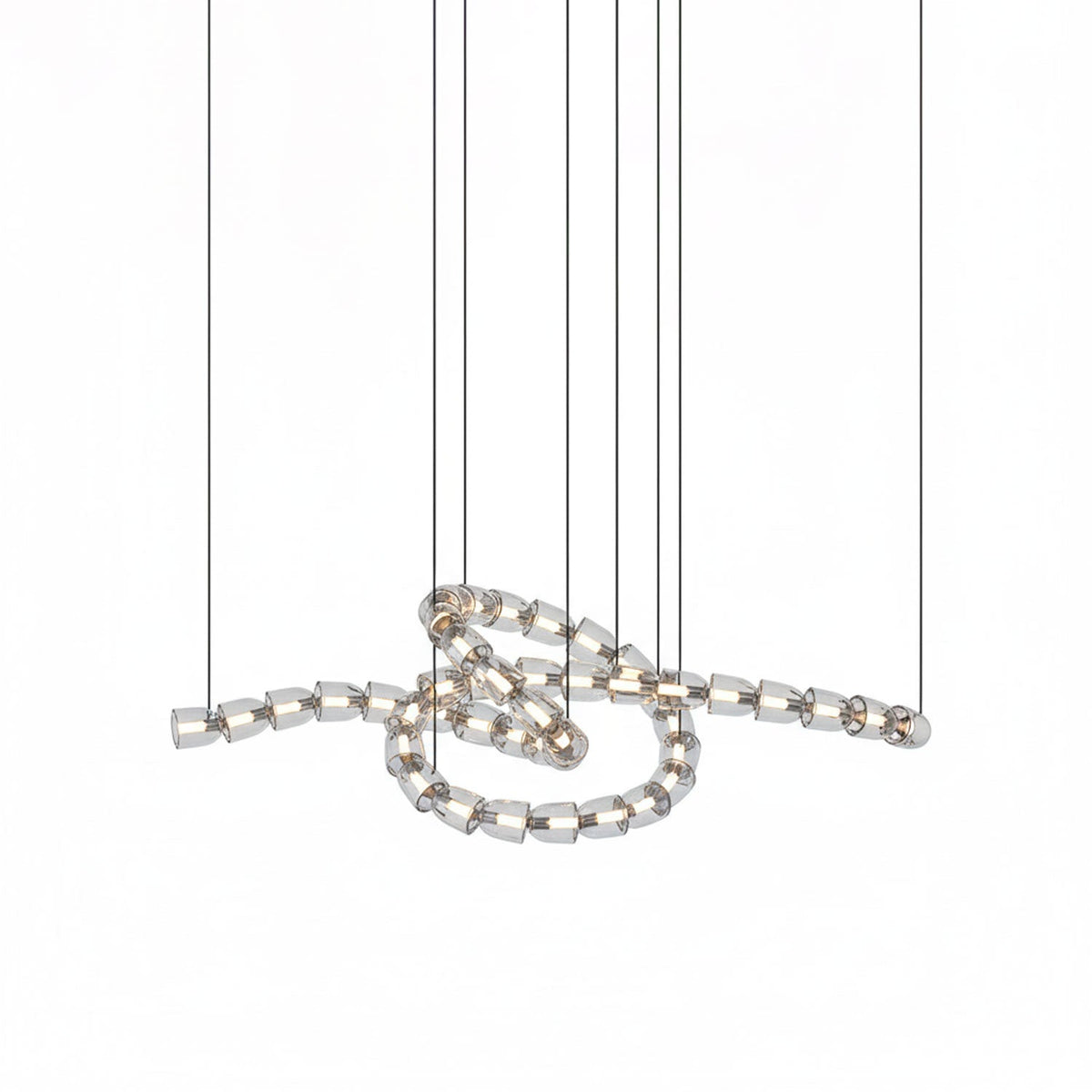 Gabriel Twist LED Chandelier — Custom Designer Pendant for Luxury Interiors