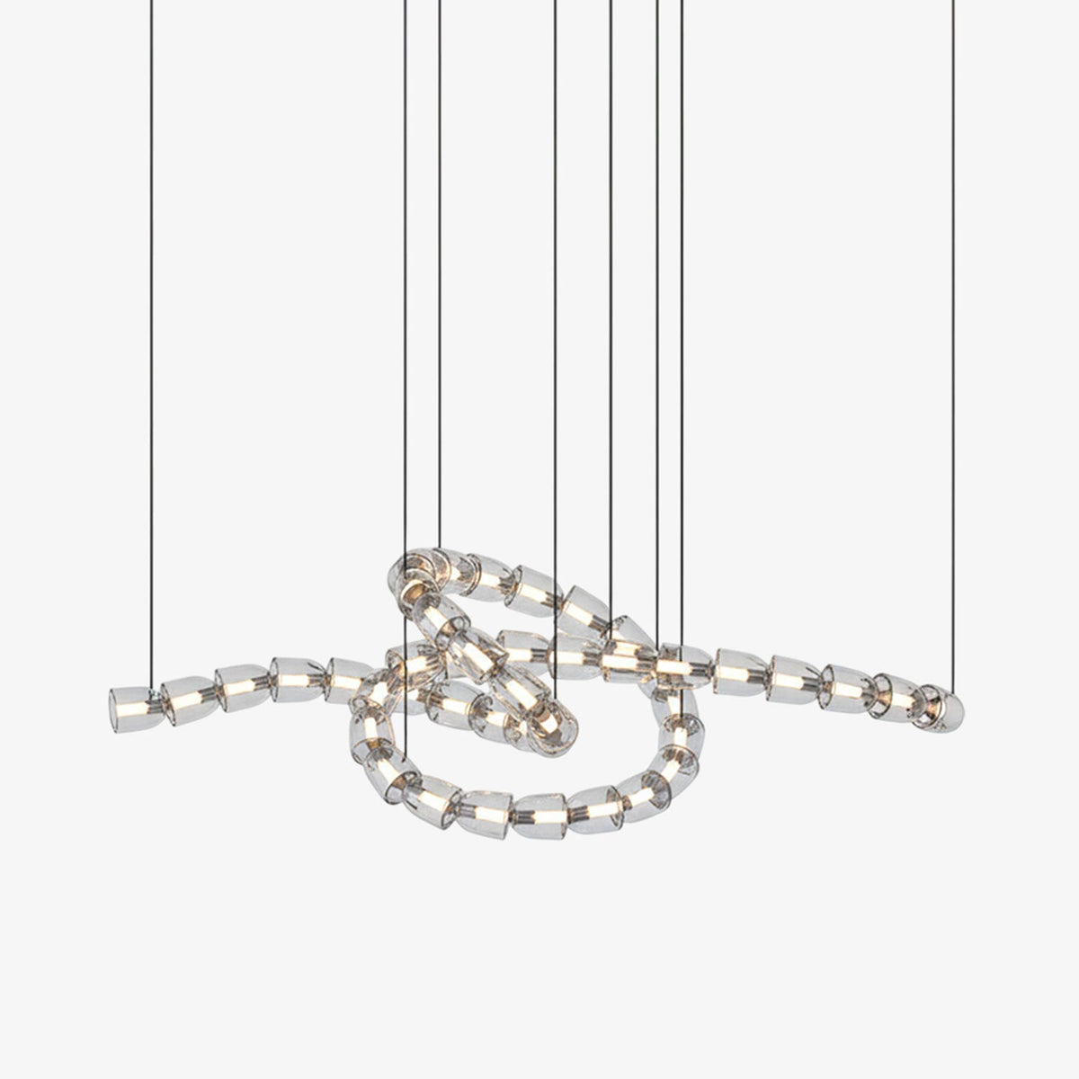 Gabriel Twist LED Chandelier — Custom Designer Pendant for Luxury Interiors