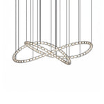 Gabriel Infinity Loop LED Chandelier — Modern Crystal Pendant Light