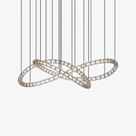 Gabriel Infinity Loop LED Chandelier — Modern Crystal Pendant Light