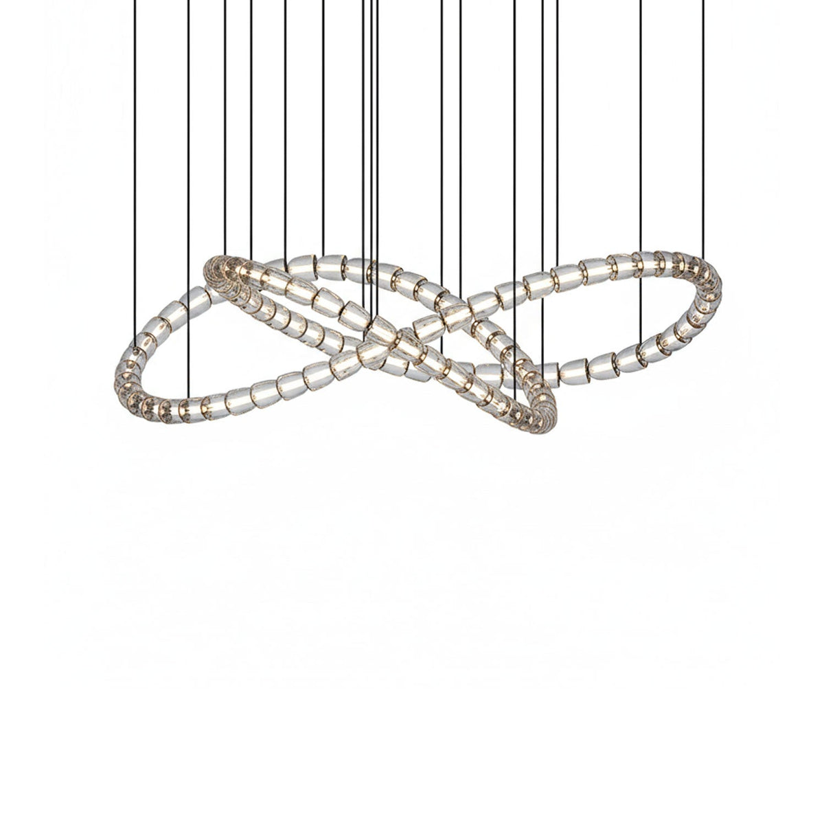 Gabriel Infinity Loop LED Chandelier — Modern Crystal Pendant Light