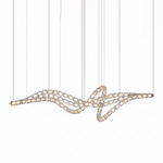 Gabriel Waveform LED Chandelier – Linear Crystal Arc for Modern Interiors