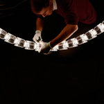 Gabriel Infinity Loop LED Chandelier — Modern Crystal Pendant Light