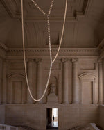 Gabriel Gold Crystal Chandelier – Sculptural LED Pendant for Modern Interiors