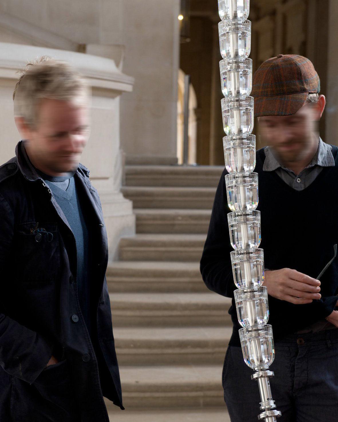 Gabriel Waveform LED Chandelier – Linear Crystal Arc for Modern Interiors