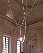 Gabriel Gold Crystal Chandelier – Sculptural LED Pendant for Modern Interiors