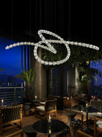 Gabriel Spiral LED Chandelier — Modern Sculptural Pendant Light for Luxury Interiors