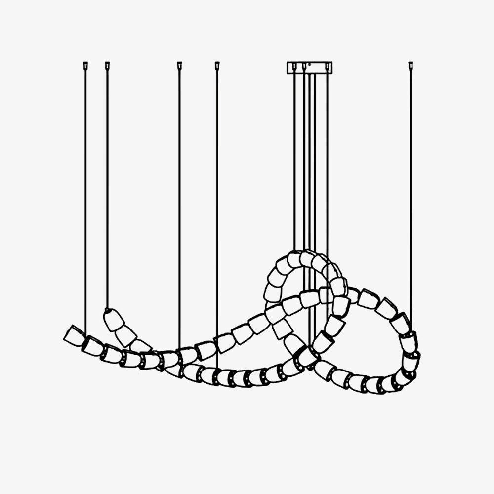 Gabriel Knot LED Chandelier – Customizable Modern Statement Lighting for Luxury Interiors
