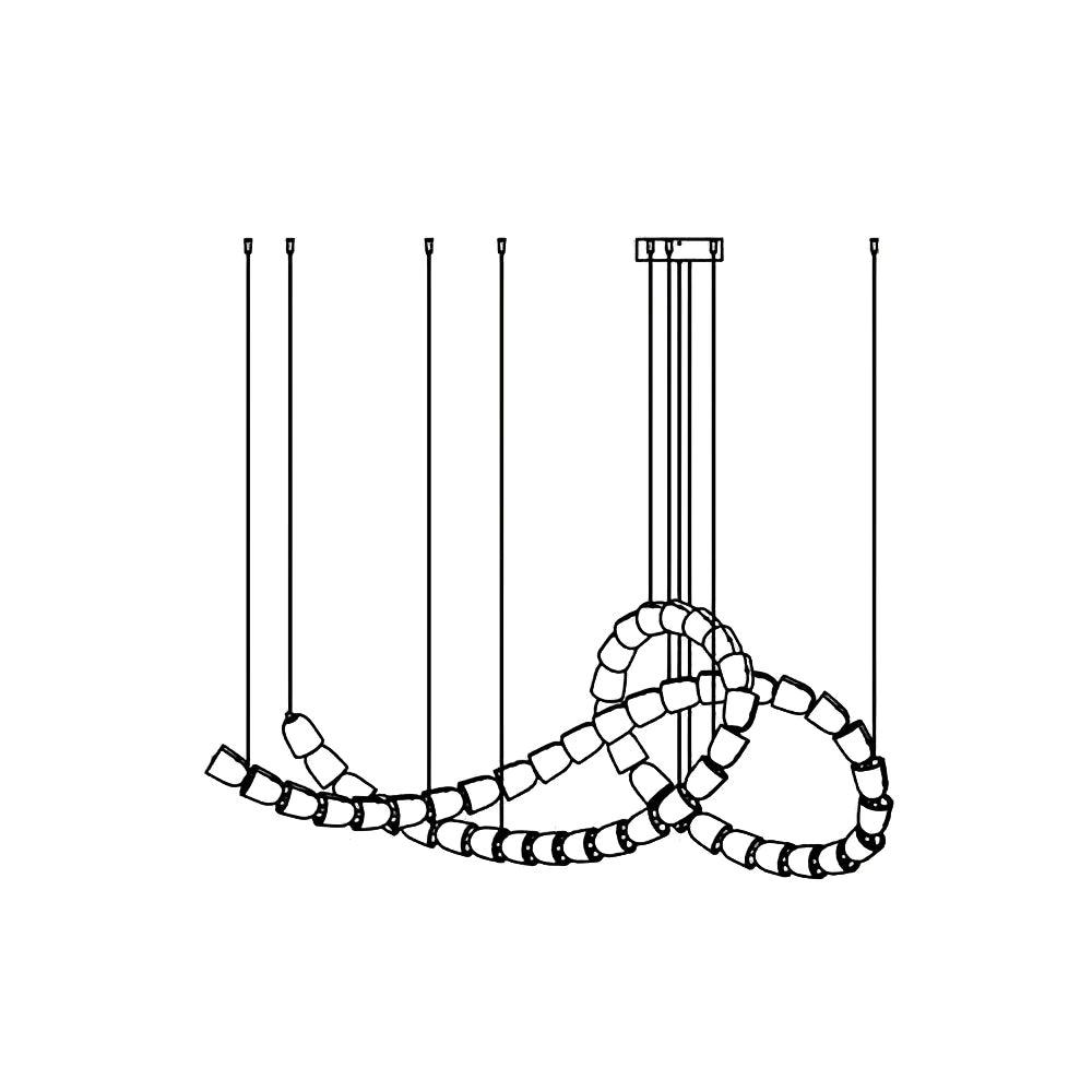 Gabriel Knot LED Chandelier – Customizable Modern Statement Lighting for Luxury Interiors