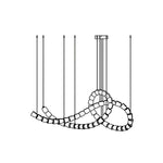 Gabriel Knot LED Chandelier – Customizable Modern Statement Lighting for Luxury Interiors