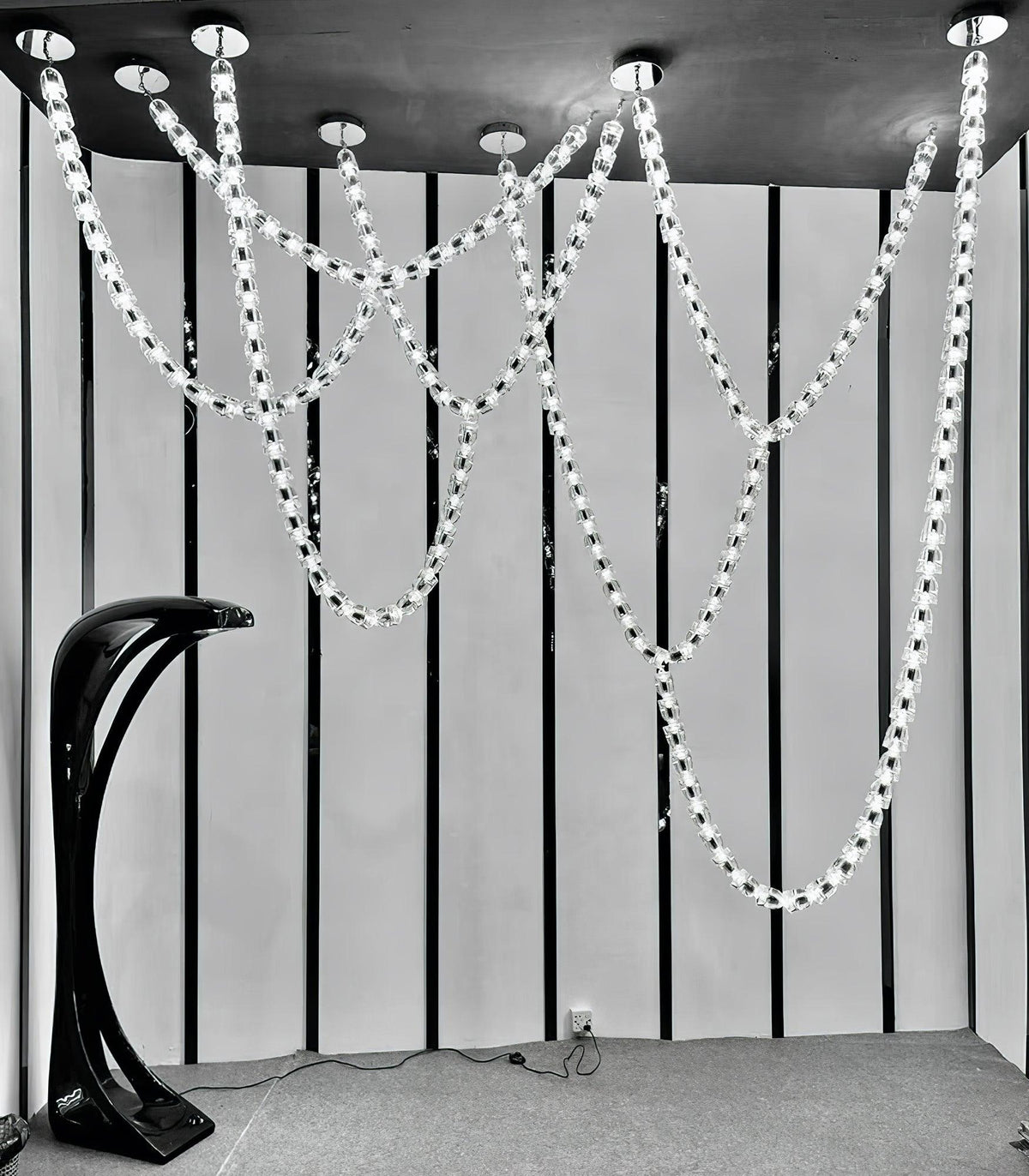 Gabriel Twist LED Chandelier — Custom Designer Pendant for Luxury Interiors