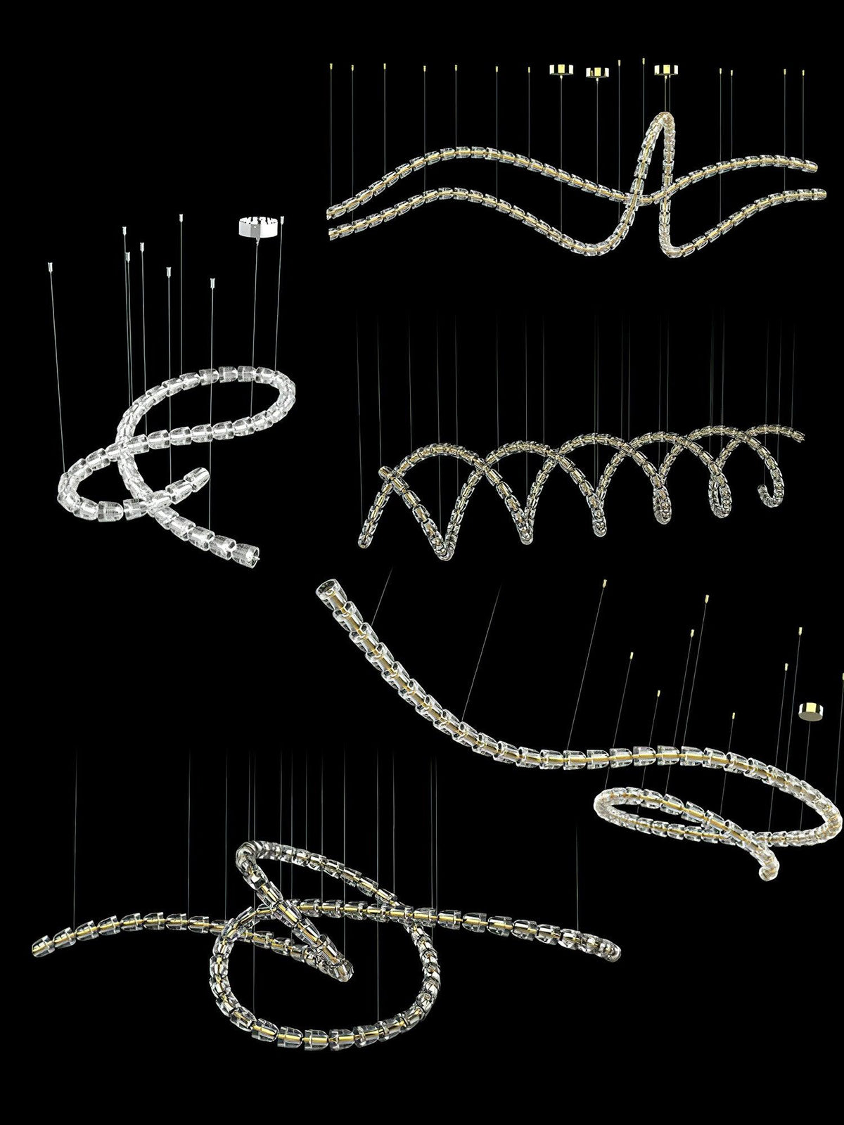 Gabriel LED Chandelier – Customizable Modern Branch Light for Luxury Interiors