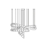 Gabriel Gold Crystal Chandelier – Sculptural LED Pendant for Modern Interiors