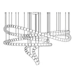 Gabriel Gold Crystal Chandelier – Sculptural LED Pendant for Modern Interiors