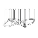 Gabriel Gold Crystal Chandelier – Sculptural LED Pendant for Modern Interiors