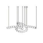 Gabriel Gold Crystal Chandelier – Sculptural LED Pendant for Modern Interiors