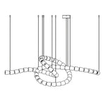 Gabriel Gold Crystal Chandelier – Sculptural LED Pendant for Modern Interiors