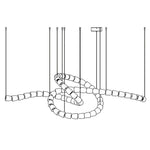 Gabriel Gold Crystal Chandelier – Sculptural LED Pendant for Modern Interiors