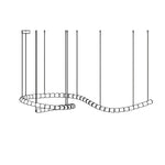 Gabriel Gold Crystal Chandelier – Sculptural LED Pendant for Modern Interiors