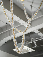 Gabriel Gold Crystal Chandelier – Sculptural LED Pendant for Modern Interiors