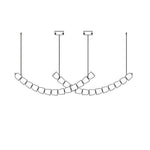 Gabriel Curved LED Chandelier — Customizable Modern Statement Light