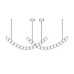 Gabriel Curved LED Chandelier — Customizable Modern Statement Light