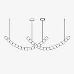 Gabriel Curved LED Chandelier — Customizable Modern Statement Light