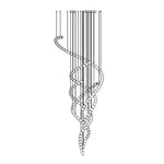 Gabriel Spiral LED Chandelier — Modern Sculptural Pendant Light for Luxury Interiors