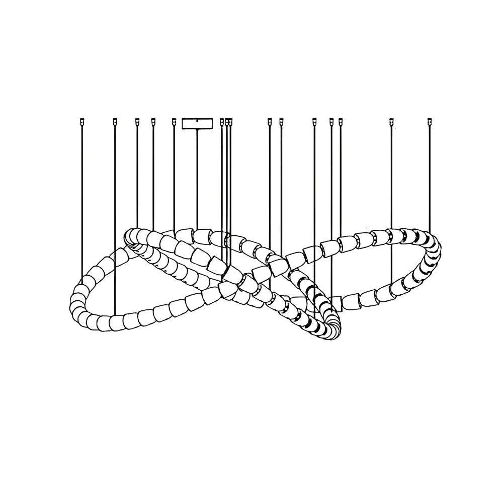 Gabriel Infinity Loop LED Chandelier — Modern Crystal Pendant Light