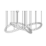 Gabriel Infinity Loop LED Chandelier — Modern Crystal Pendant Light