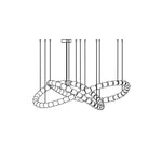 Gabriel Infinity Loop LED Chandelier — Modern Crystal Pendant Light