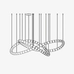 Gabriel Infinity Loop LED Chandelier — Modern Crystal Pendant Light