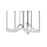 Gabriel Waveform LED Chandelier – Linear Crystal Arc for Modern Interiors