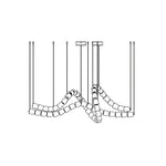 Gabriel Waveform LED Chandelier – Linear Crystal Arc for Modern Interiors