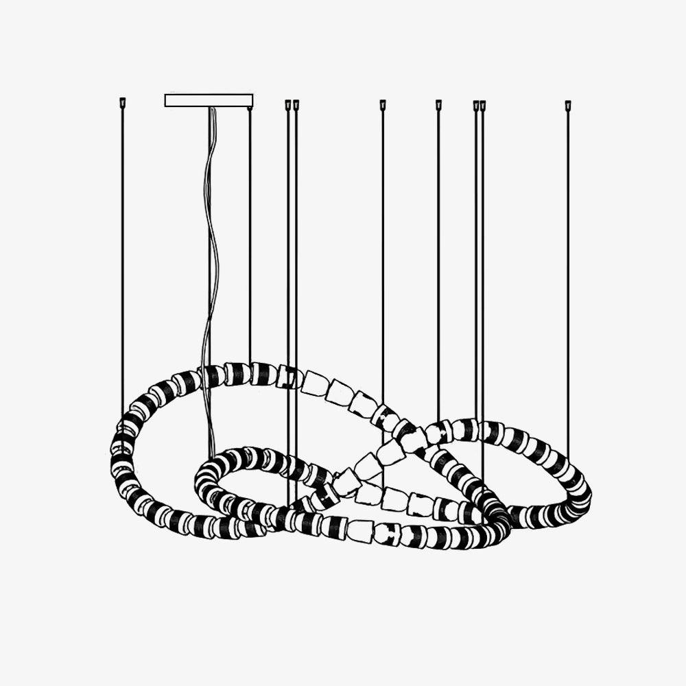 Gabriel Infinity LED Chandelier – 81-Light Crystal Pendant for Grand Interiors