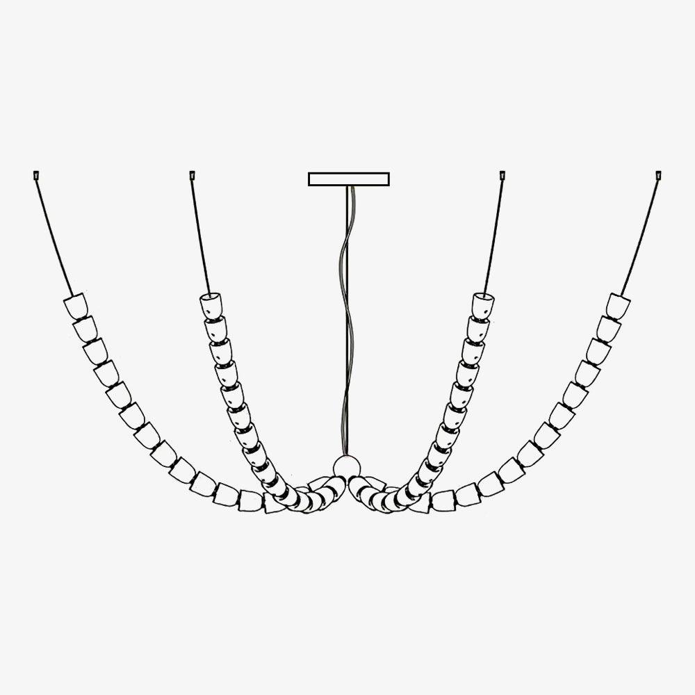 Gabriel LED Chandelier – Customizable Modern Branch Light for Luxury Interiors