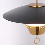 Gaetano Modern LED Pendant Light with Acrylic Shade in Black or Gold