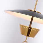 Gaetano Modern LED Pendant Light with Acrylic Shade in Black or Gold