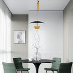 Gaetano Modern LED Pendant Light with Acrylic Shade in Black or Gold