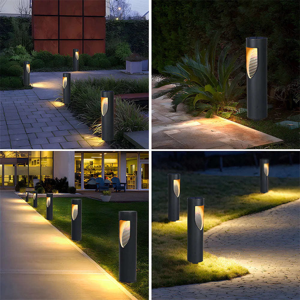 Solar Power Black Garden Floor Lights