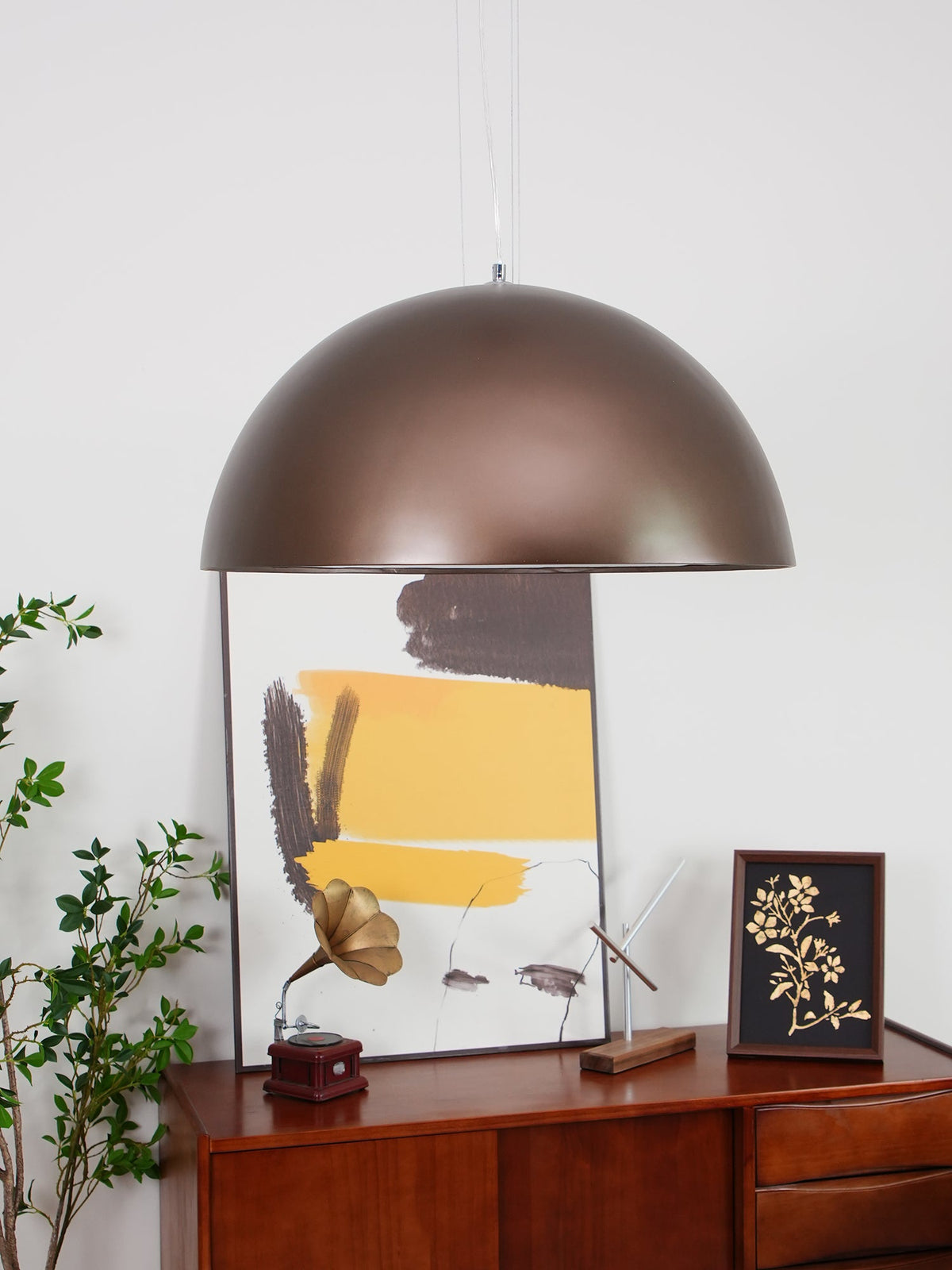 Hemisfera Plaster Pendant Light — Designer Hemisphere Suspension Lamp