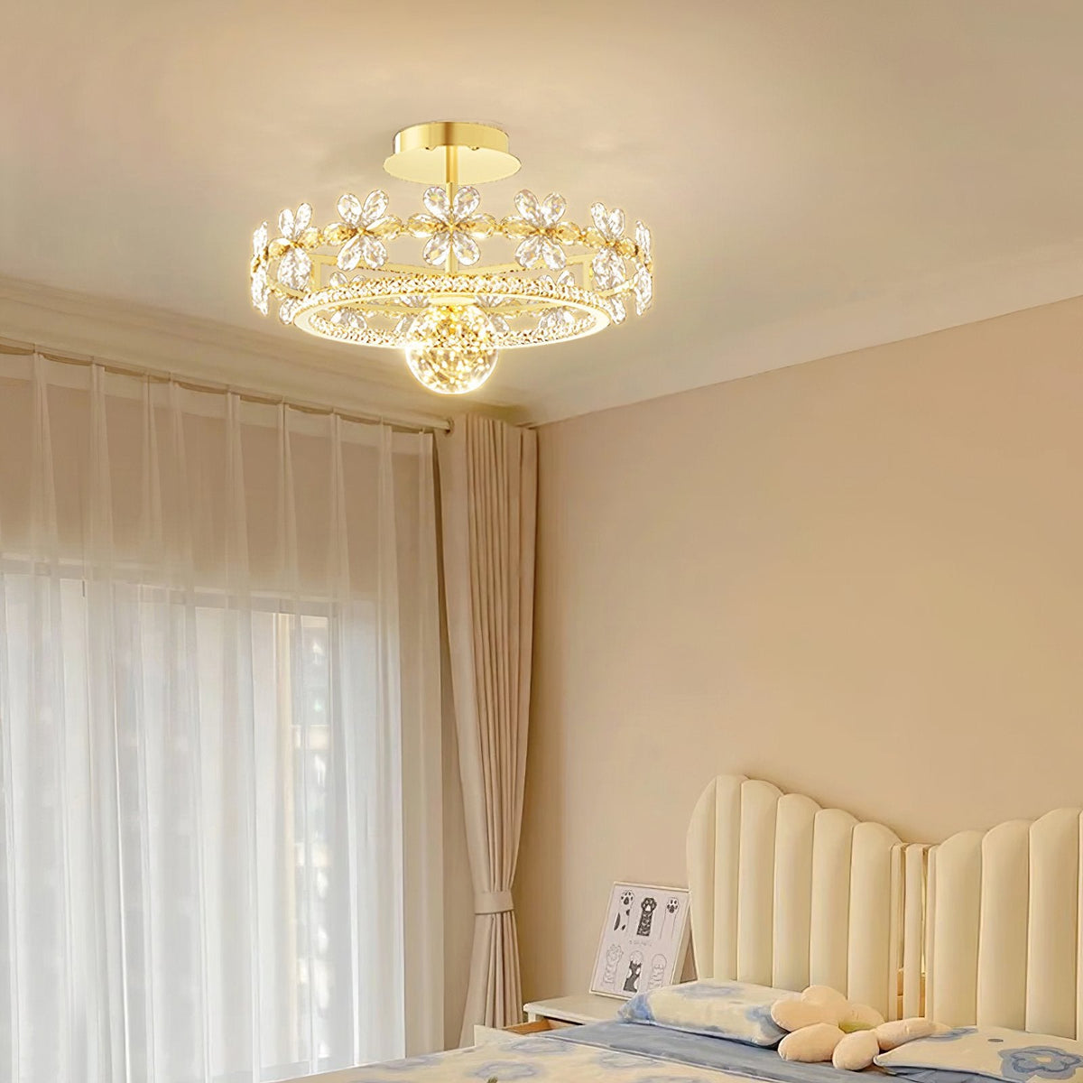 Garland Crystal Ceiling Lamp
