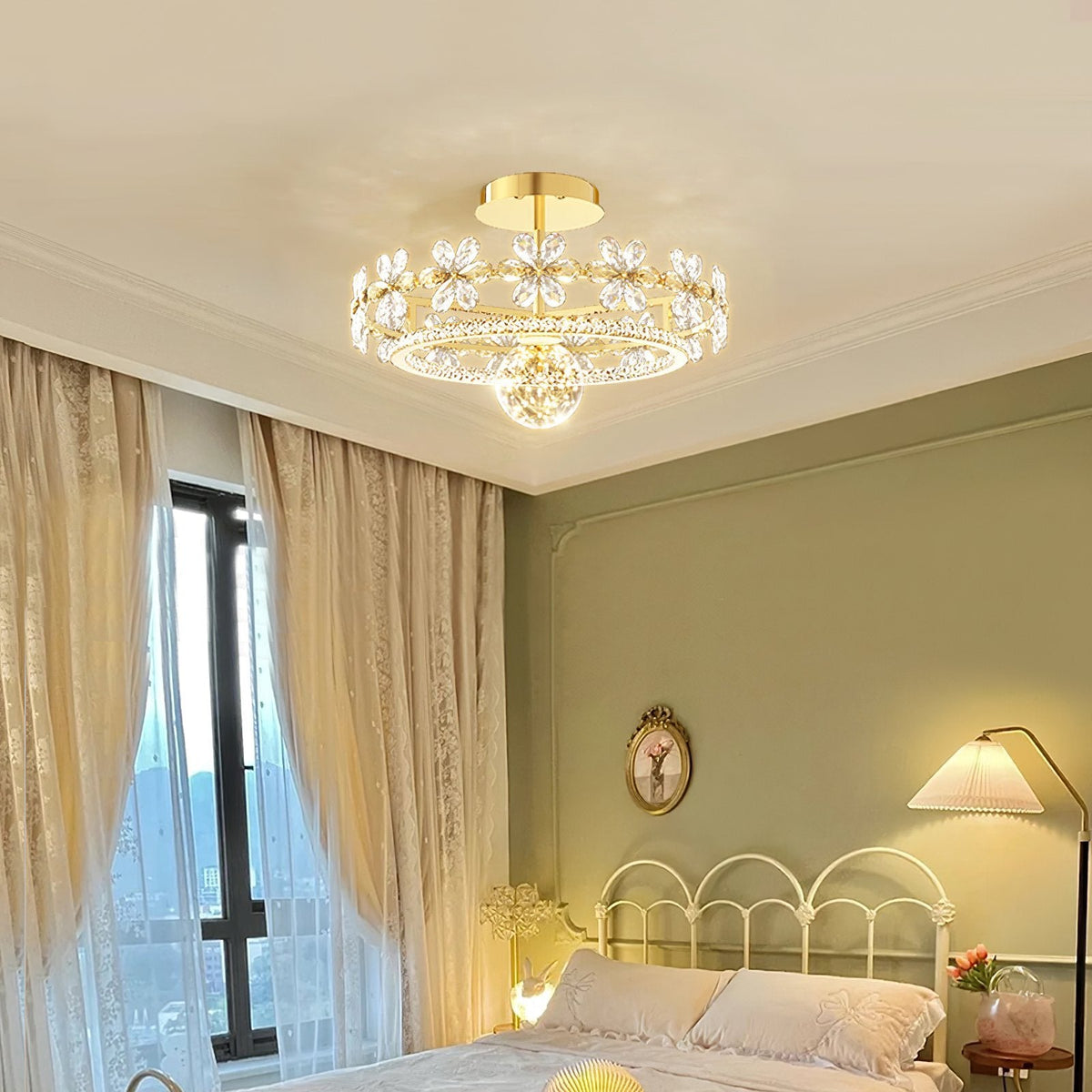 Garland Crystal Ceiling Lamp