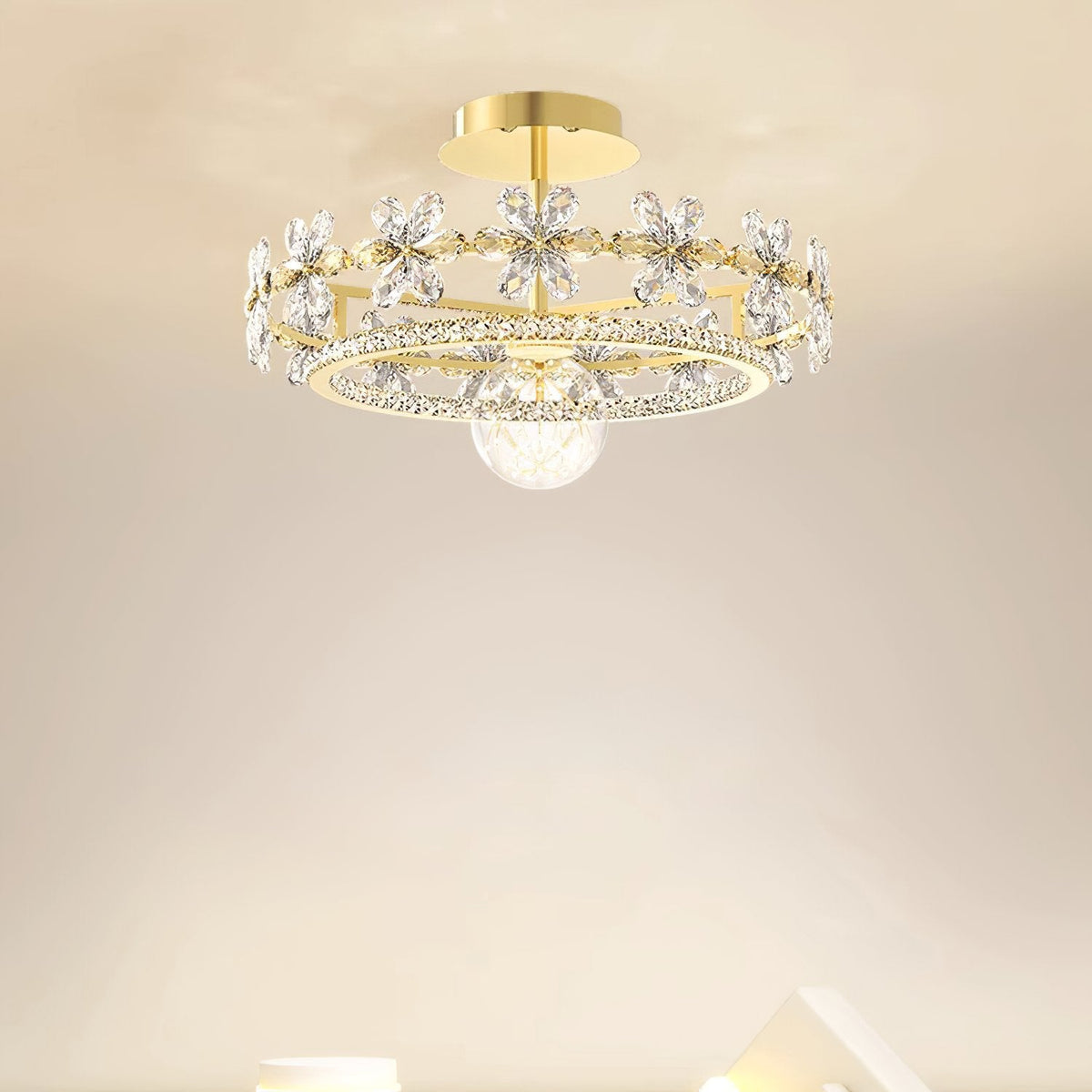 Garland Crystal Ceiling Lamp
