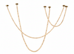Alabaster Pearl Necklace Chandelier — Cascading Beaded LED Pendant Light