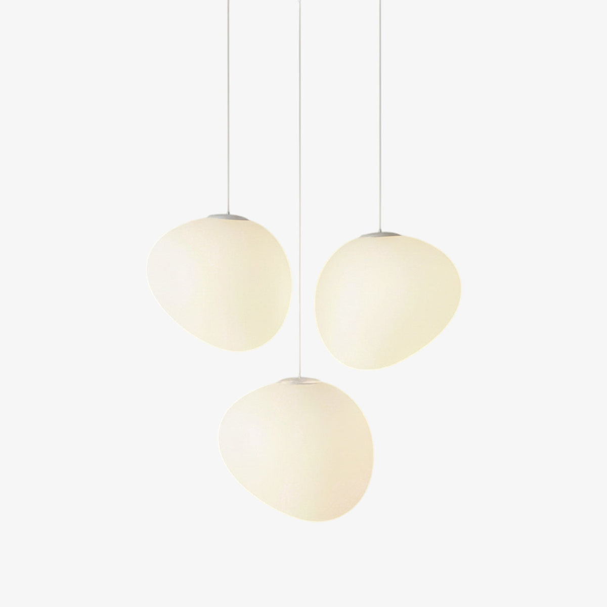 Pebble Glow LED Pendant Light – Sculptural Glass Chandelier for Dining & Living
