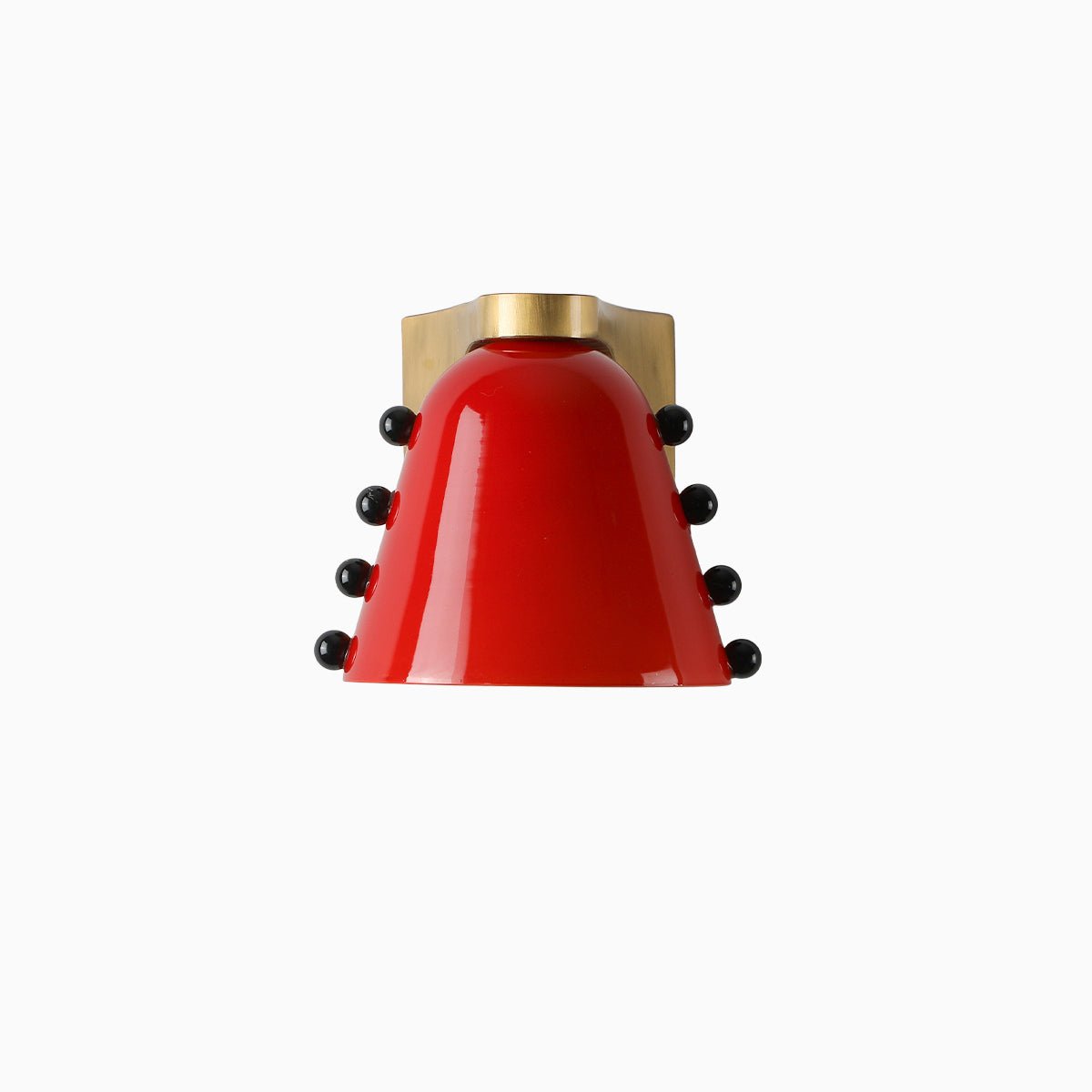 Gemma Glass Wall Sconce in Gold with Hand-Blown Art Glass Shade