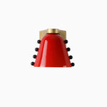 Gemma Glass Wall Sconce in Gold with Hand-Blown Art Glass Shade